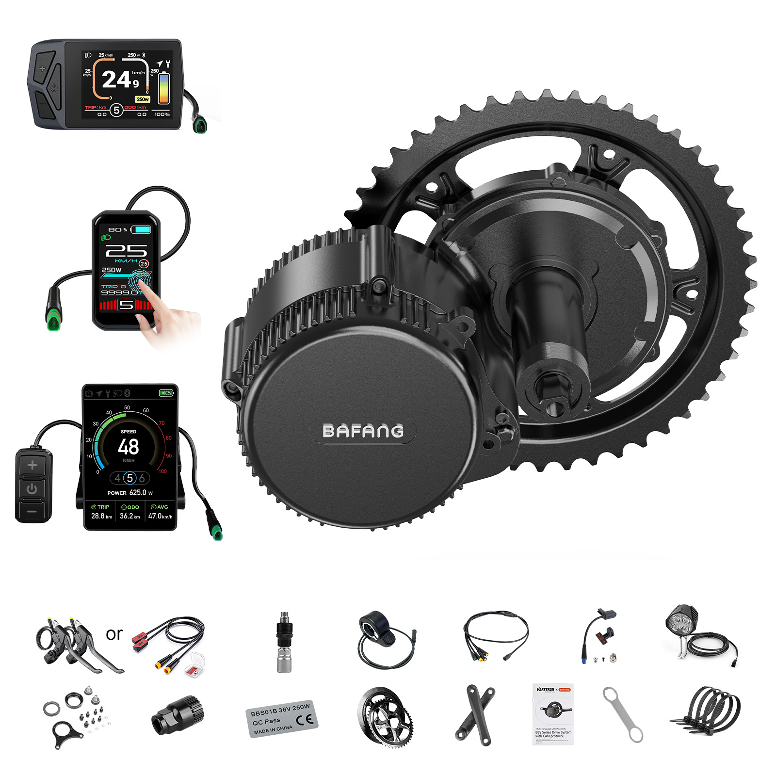 Mid Drive Motor Kit 52V 1000W - 미국 현지 배송] 바팡 모터 750W