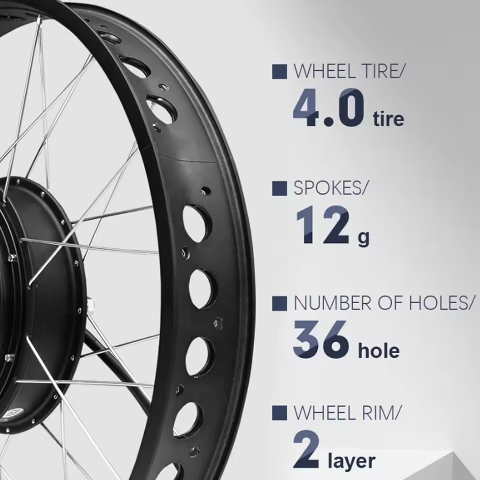 72V 3000W 팻 타이어 스노우 바이크 모터 개조  - Fat Tire Ebike Conversion Kit 2000W 리뷰 및 가격