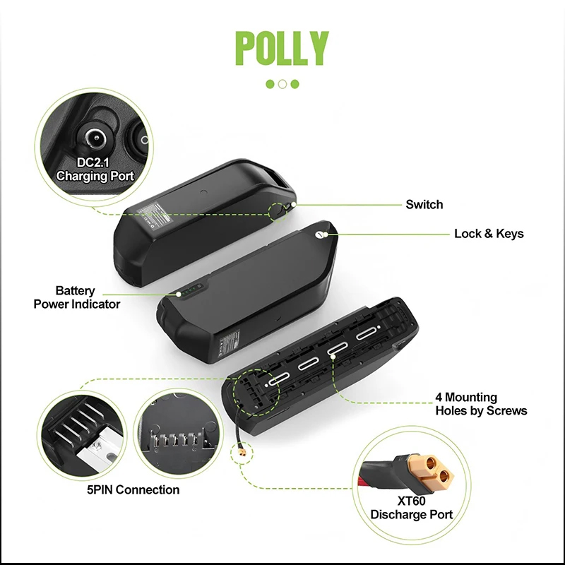 전기 자전거 배터리 다운튜브 하일롱 폴리 DP7 48V - Electric Bicycle Battery 72V 30Ah 리뷰 및 가격